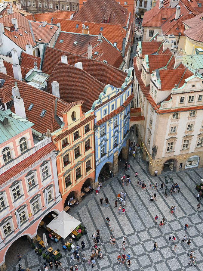 Vue horloge astronomique Prague