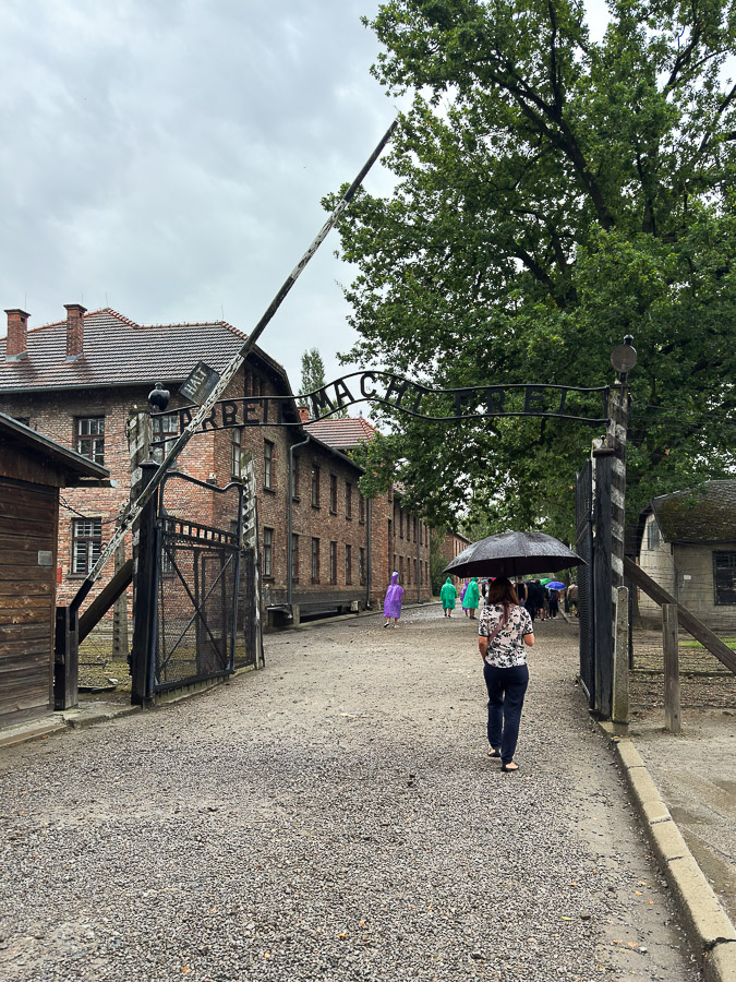 Arbeit Macht Frei au Camp de concentration Auschwitz