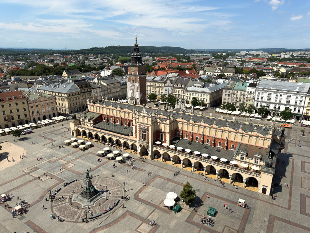 Rynek Główny vue depuis la basilique