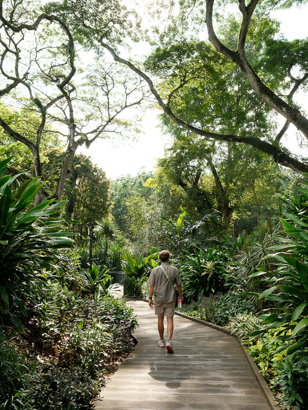 Singapour gardens by the bay promenade