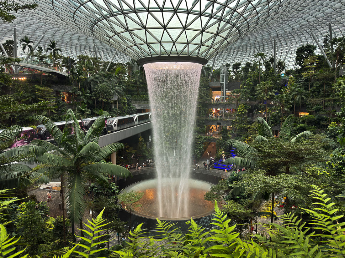La cascade Jewel Singapour Airport Changi
