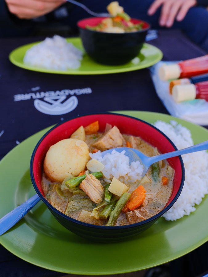 dîner fourni par Jou Trekking au mont Rinjani