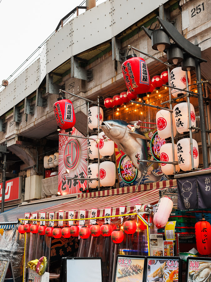 Grosse enseigne de l'Ameyoko Shopping Street