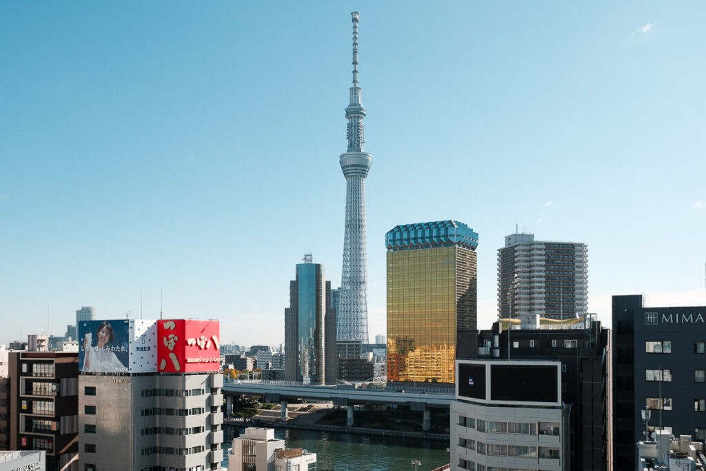 Tokyo Skytree depuis le Asakusa Culture Tourist Information Center