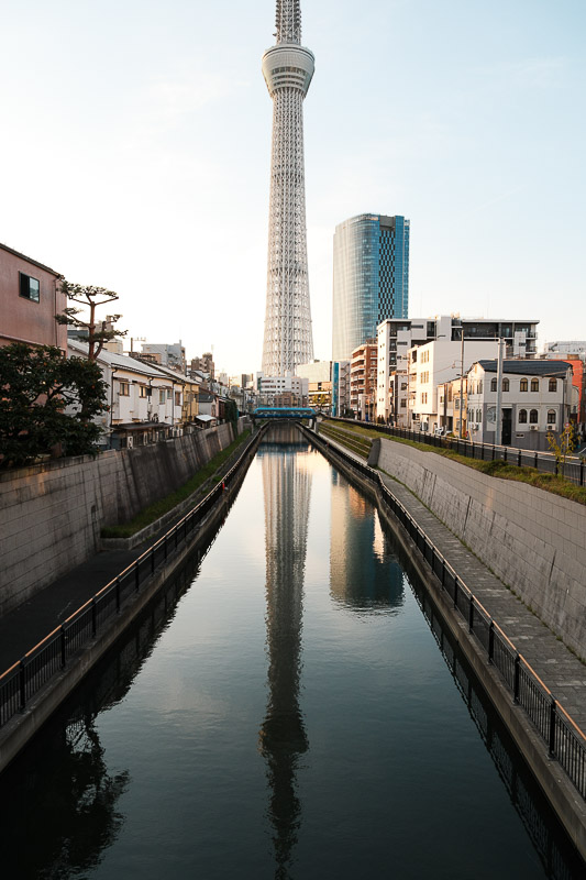 toky skytree vue depuis le jukken bridge