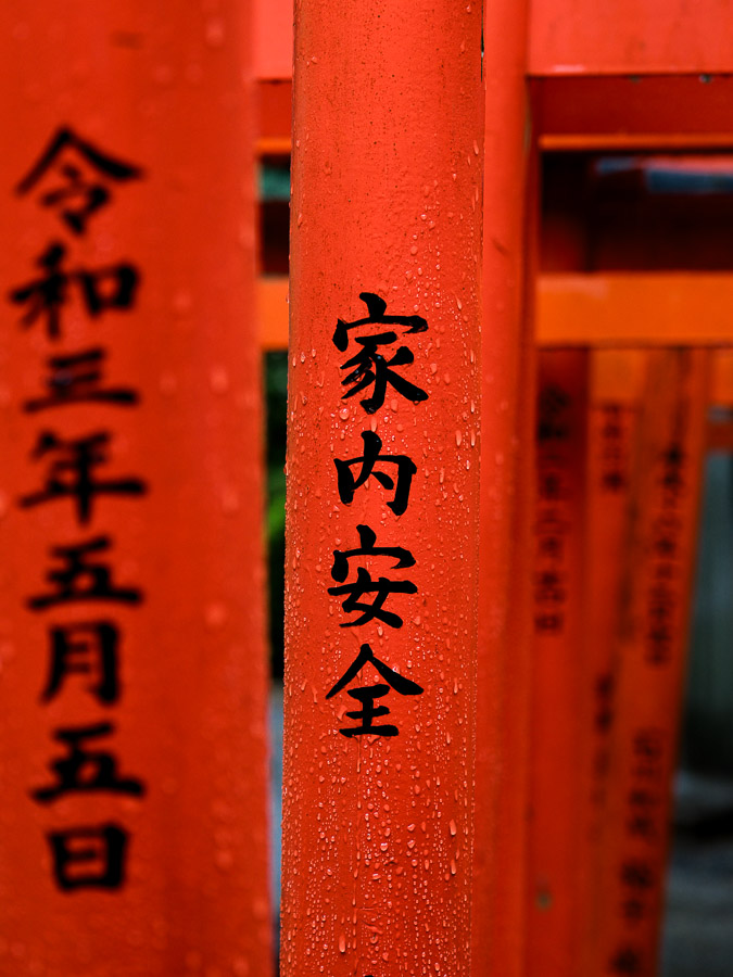 Détail du torii de nezu jinja