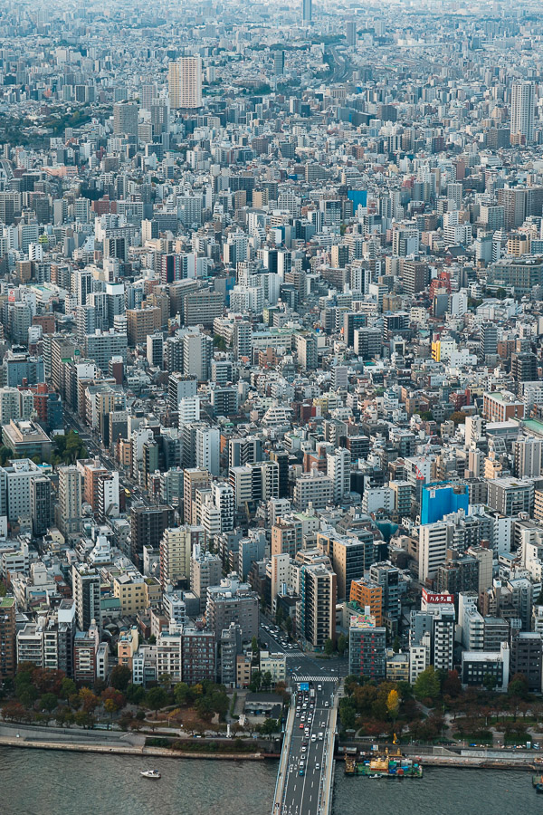 Quartier vue depuis la Tokyo Skytree