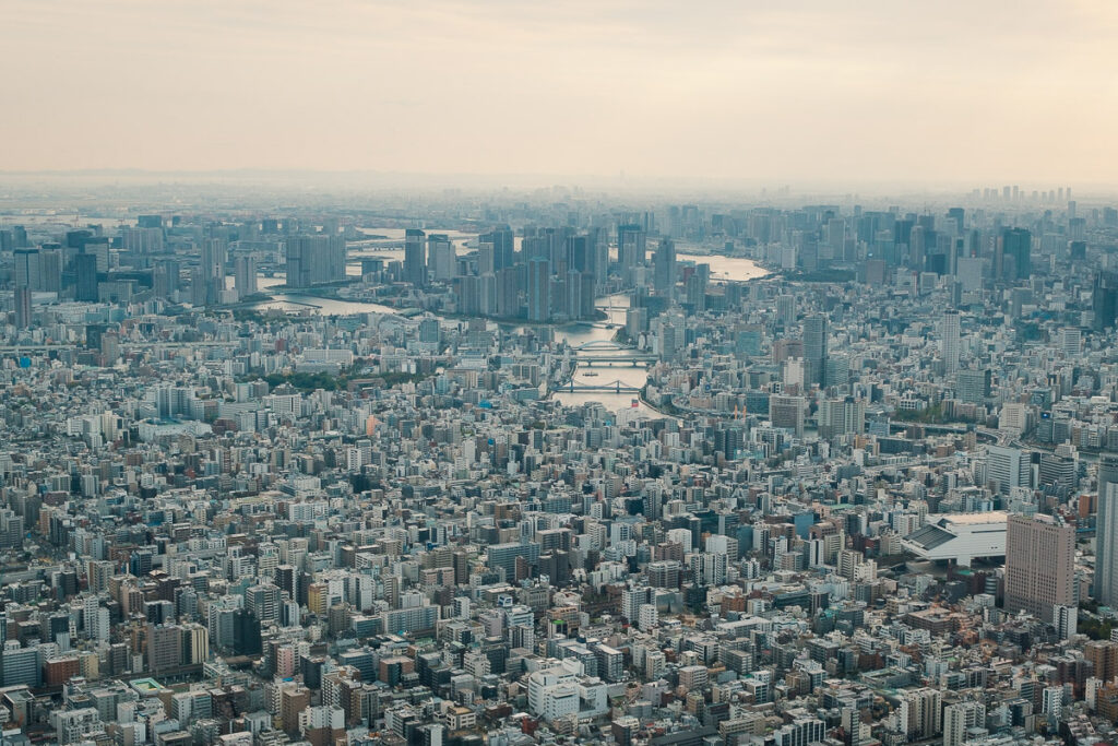 Paysage depuis la Tokyo Skytree