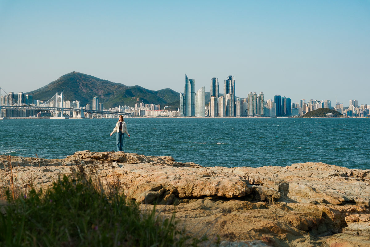vue sur Busan depuis Igidae Coastal Walk