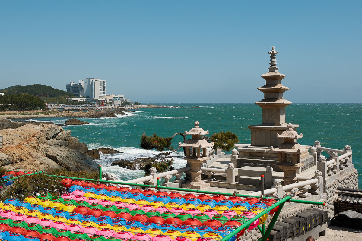 vue depuis Haedong Yonggungsa Temple