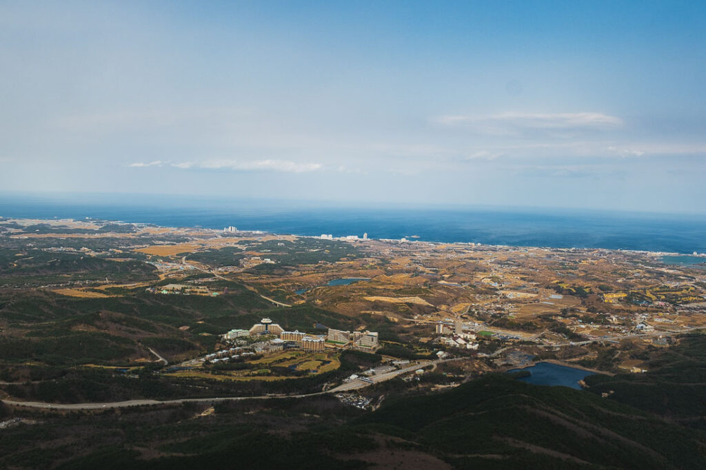 Vue depuis Ulsanbawi Rock à Seoraksan