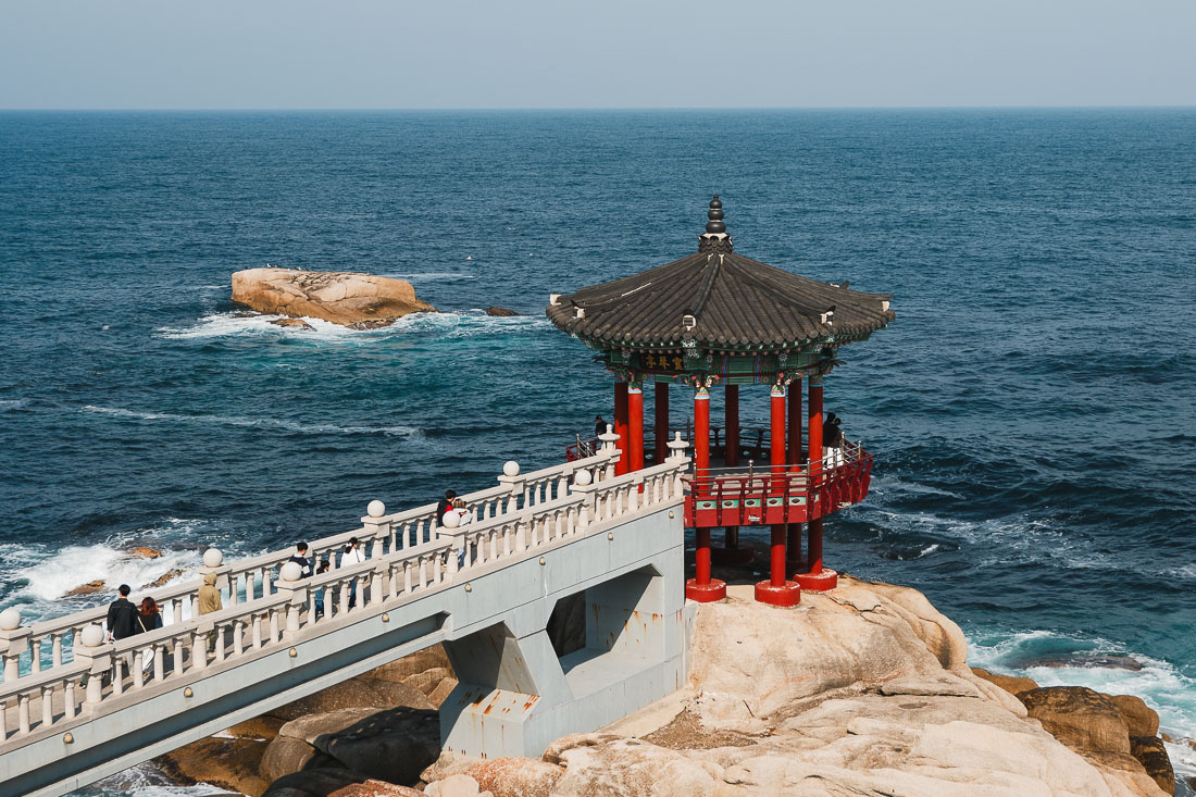 Vue à Sokcho sur le Yeonggeumjeong Sunrise Pavilion