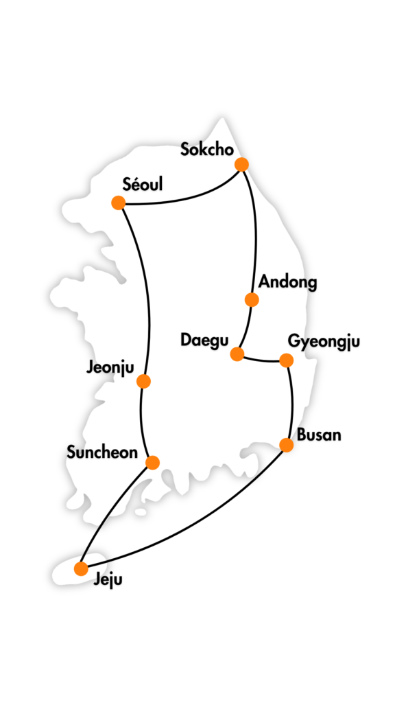 itinéraire corée du sud