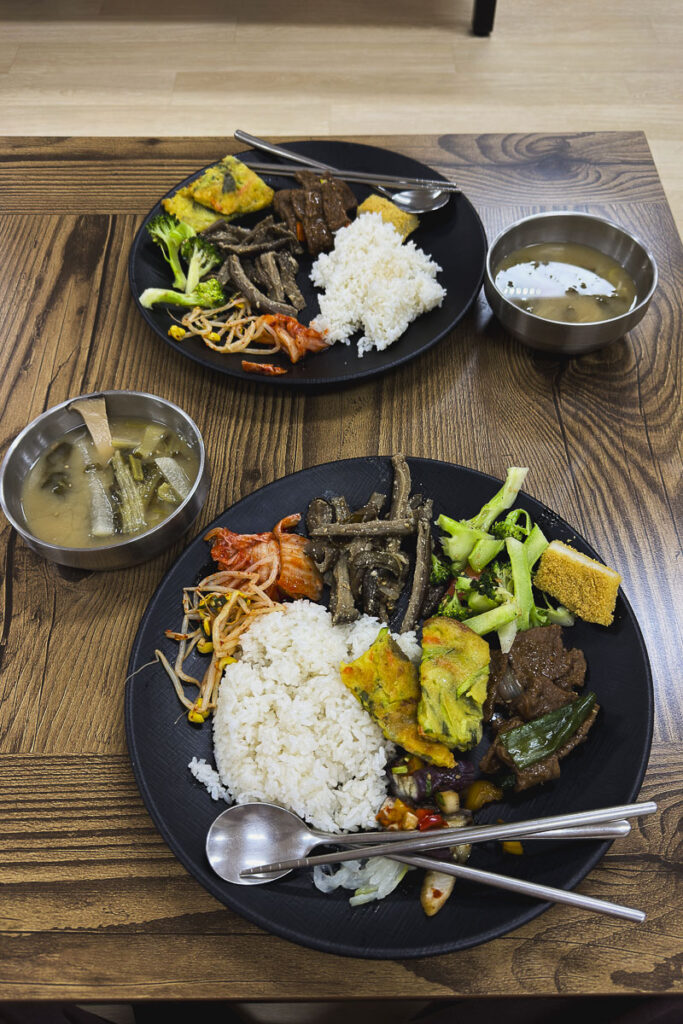 repas durant le temple stay à Golgulsa