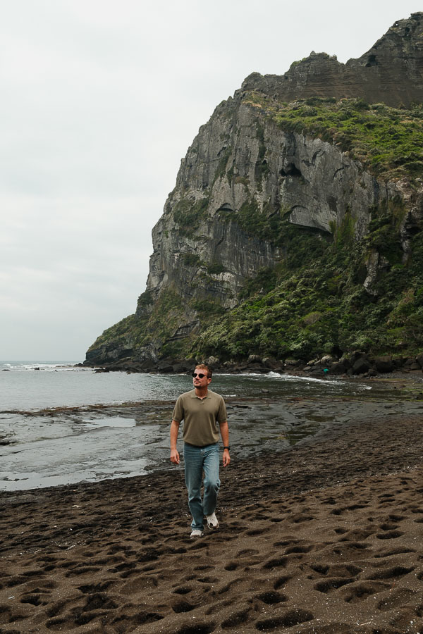 PL sur la plage de Seongsan Ilchulbong