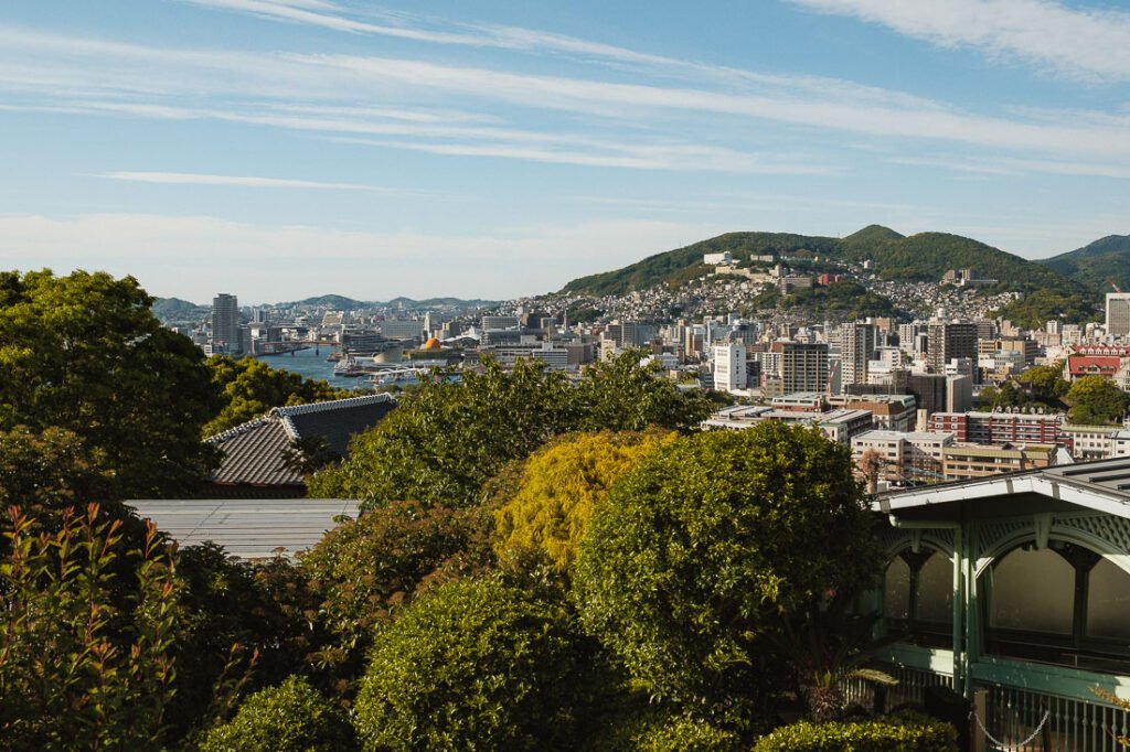 ville de nagasaki depuis Glover Garden