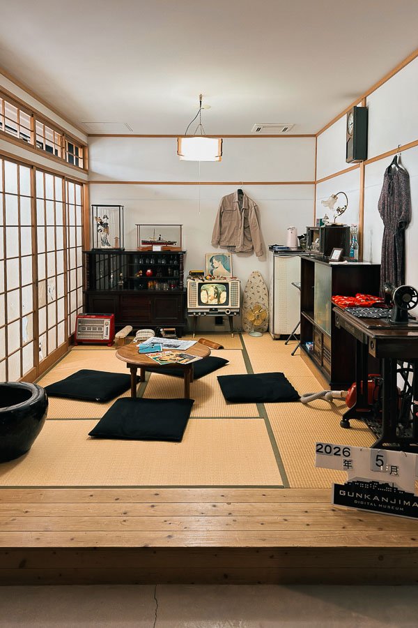 intérieur d'une maison de l'île d'Hashima