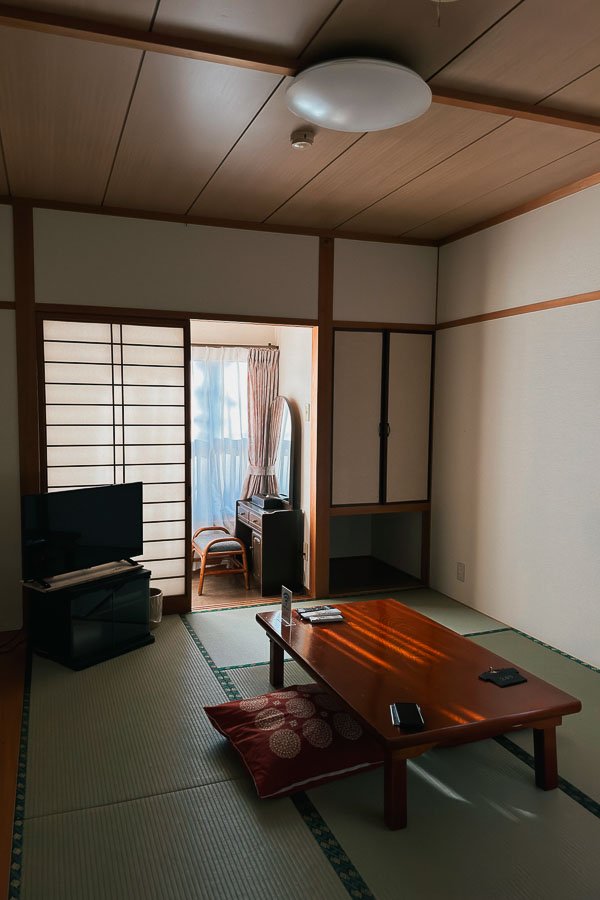 Intérieur de l'auberge Minshuku Unzen