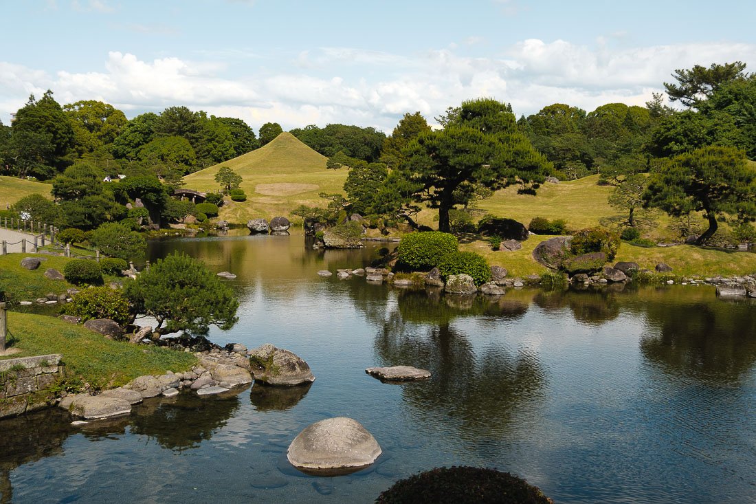 Vue sur le Jardin de Suizenji Jojuen