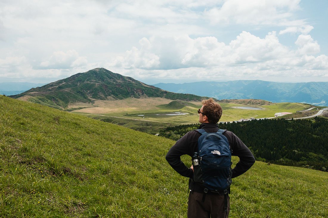 Paul-Louis au Mont Aso