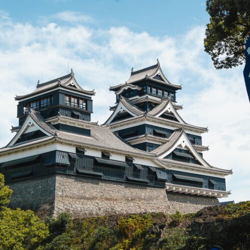 vue panoramique sur le château de Kumamoto